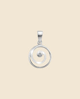 Sterling Silver and Cubic Zirconia Spiral Pendant