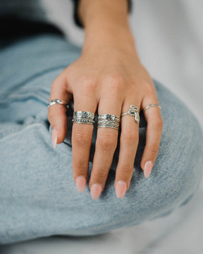 Sterling Silver  Dot Band Ring