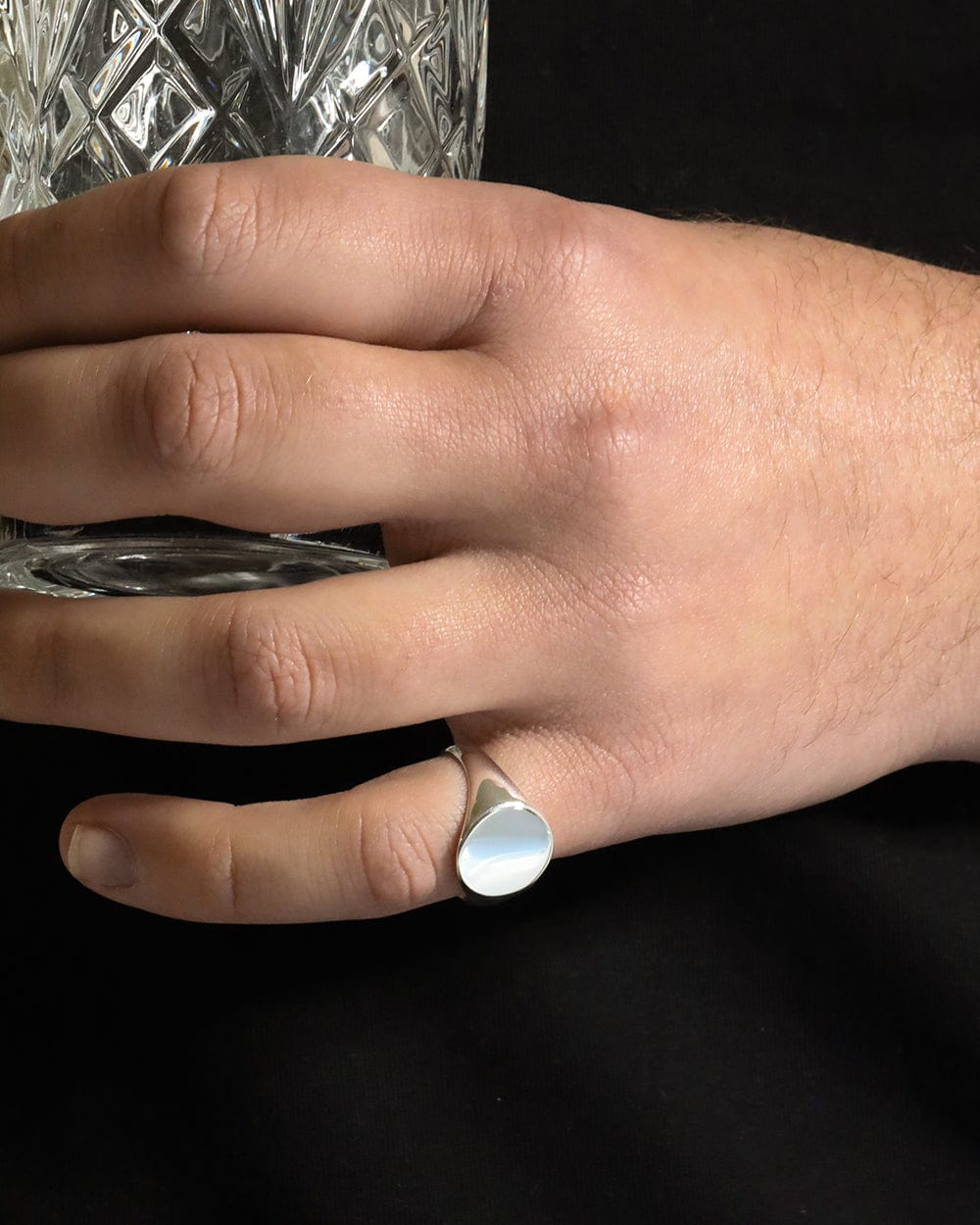 Sterling Silver Plain 13mm Signet Ring