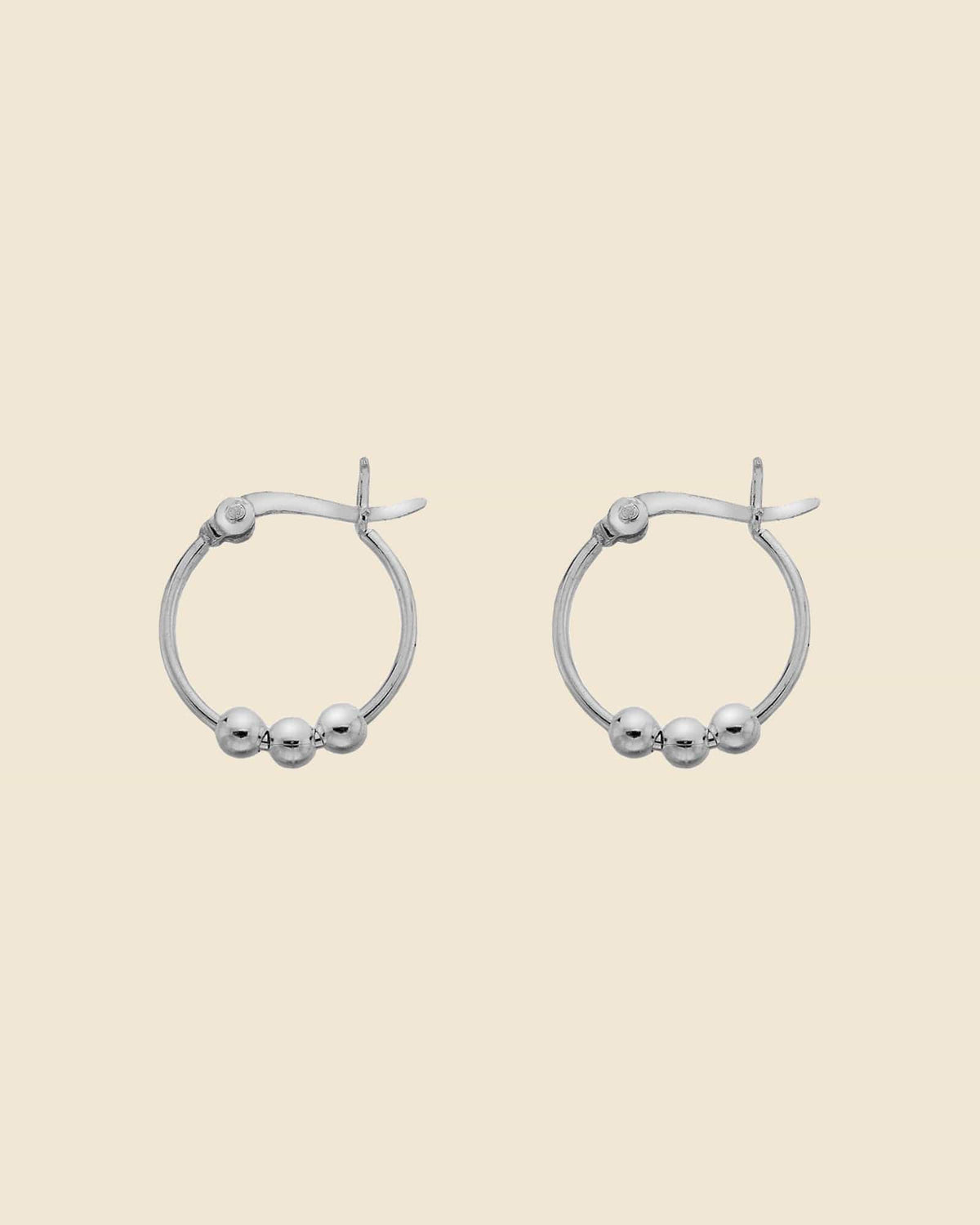 Sterling Silver 13mm Hinged Ball Hoops