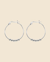 Sterling Silver 25mm Hinged Ball Hoops