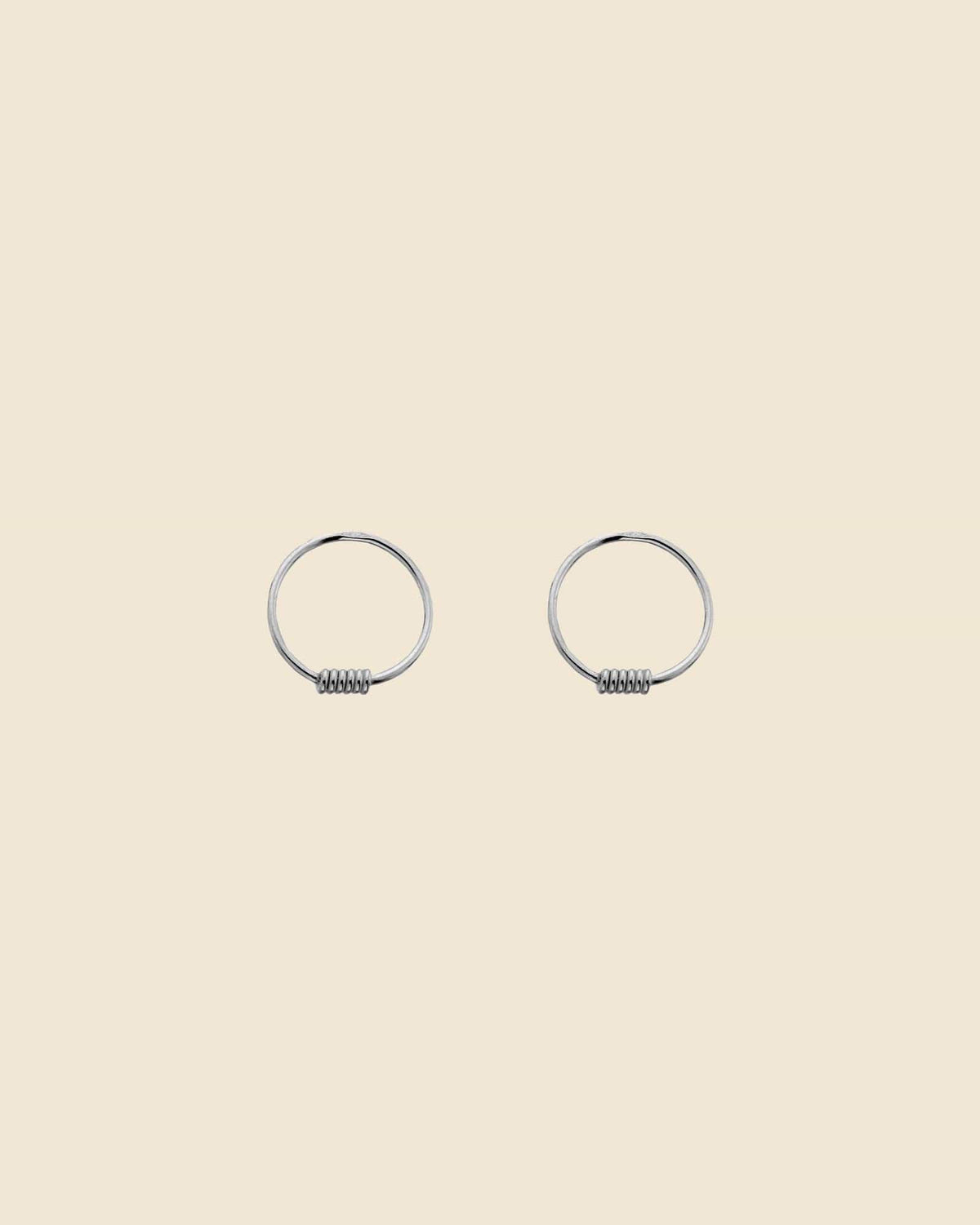 Sterling Silver 10mm Coil Closure Hoops