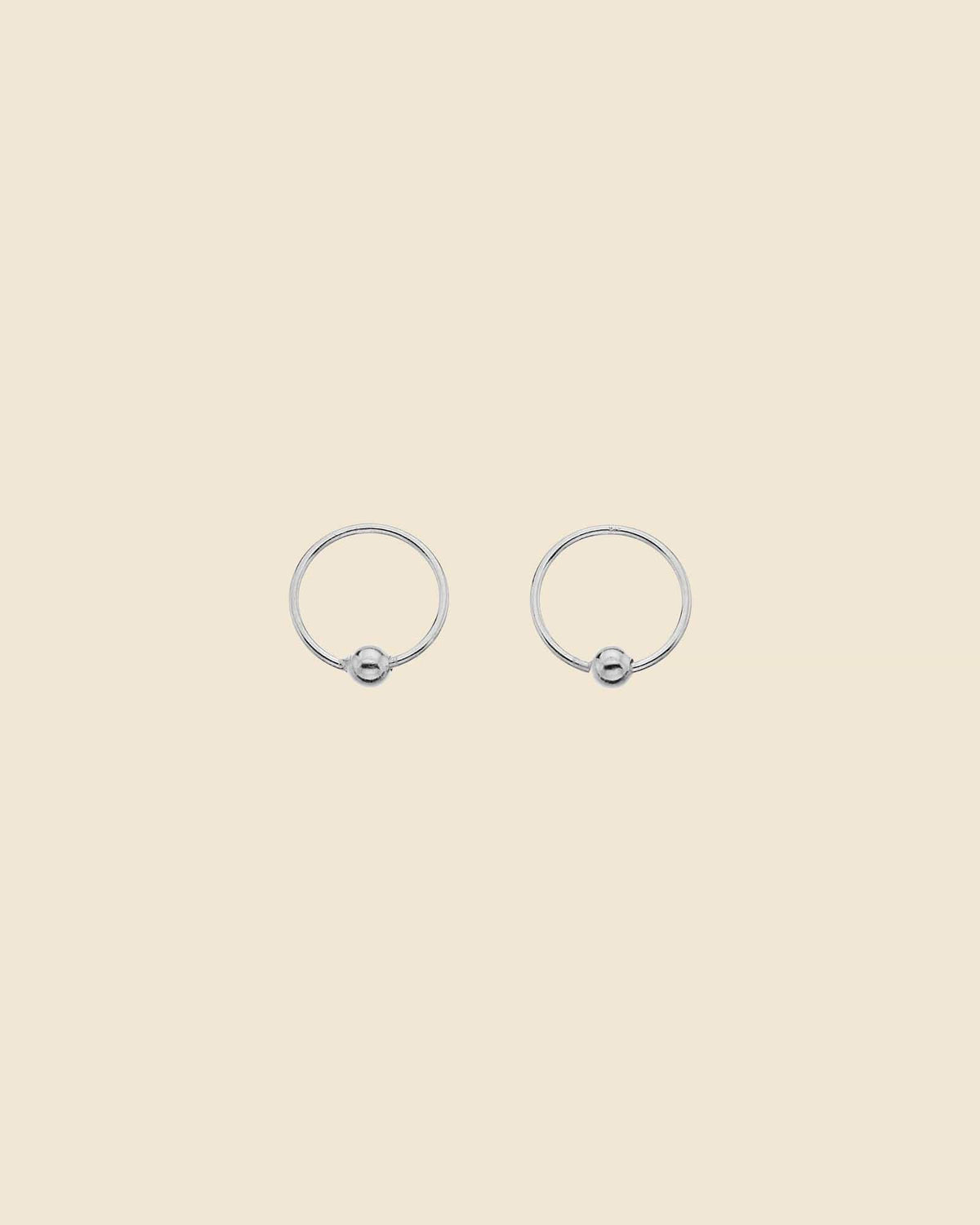 Sterling Silver 10mm Ball Hoops