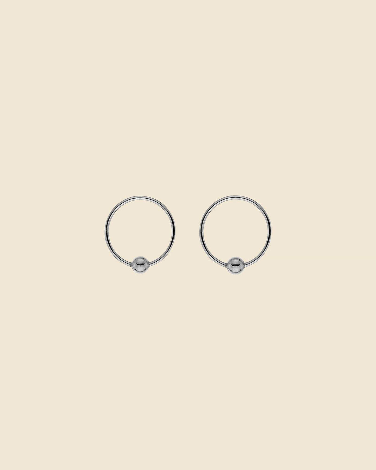 Sterling Silver 12mm Ball Hoops