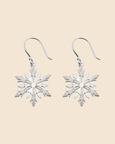 Sterling Silver Large Snowflake Earrings