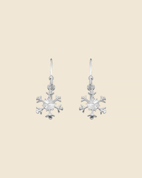 Sterling Silver Snowflake Drop Earrings