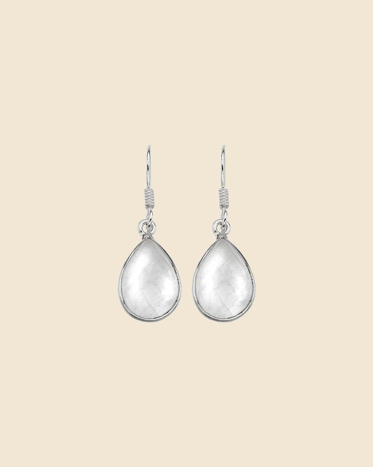 Sterling Silver and Gemstone Pear Drop Earrings
