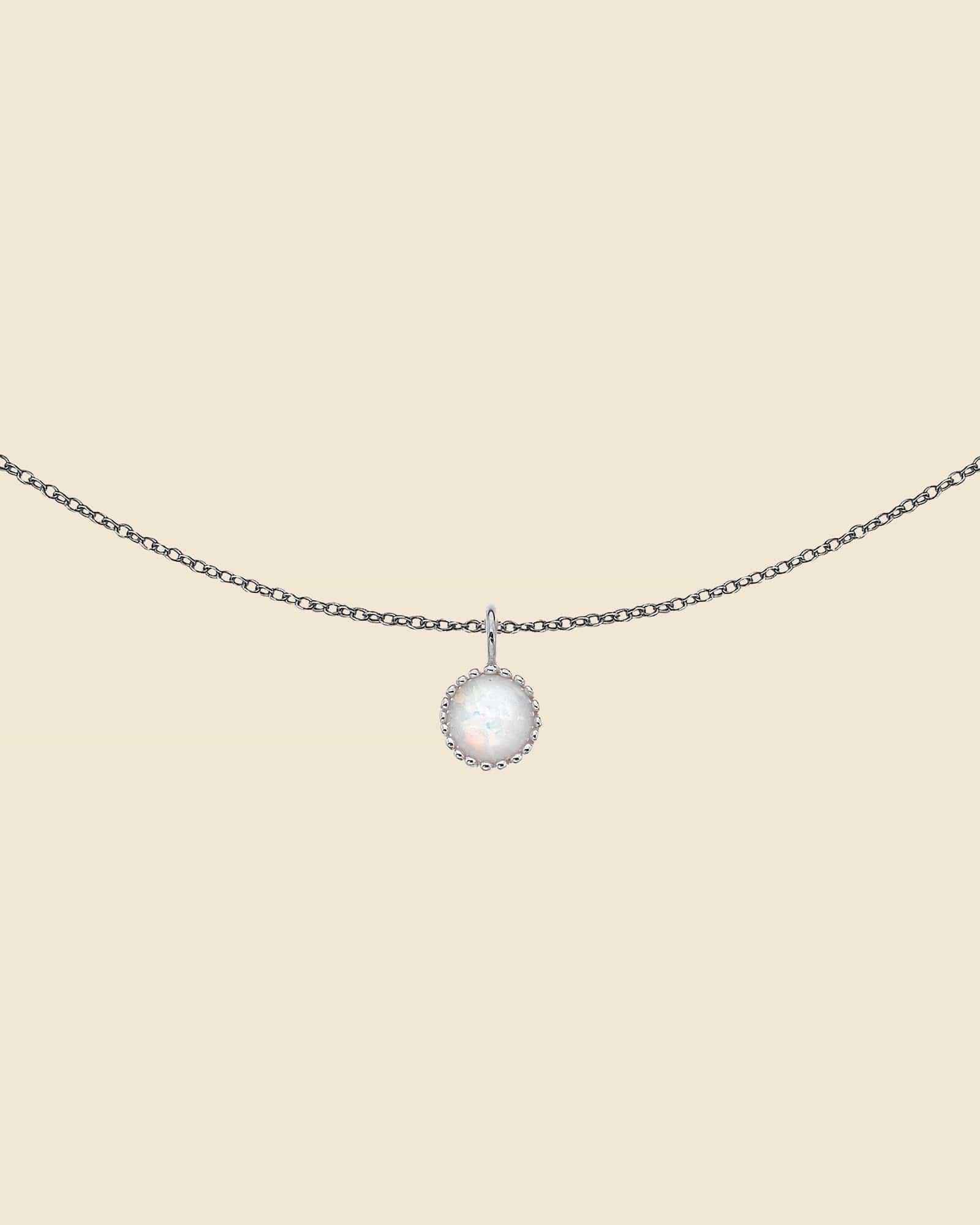Sterling Silver and Opal Cupcake Necklace