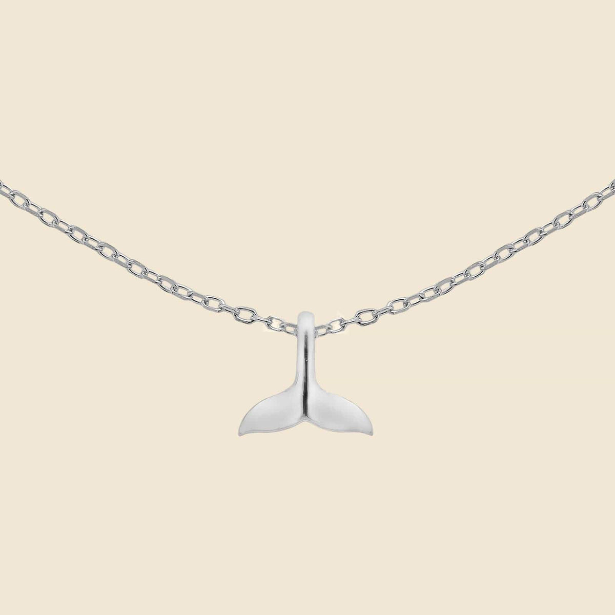 Silver whale tail on sale pendant