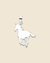Sterling Silver Cantering Horse Pendant