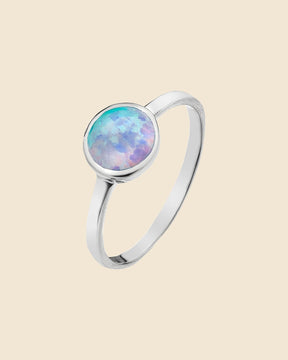 Sterling Silver and Blue Opal Ring