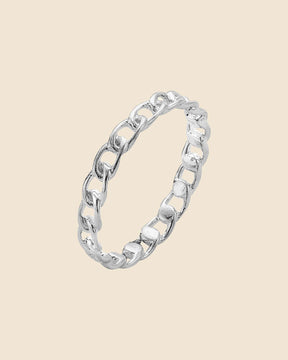 Sterling Silver Fine Chain Ring