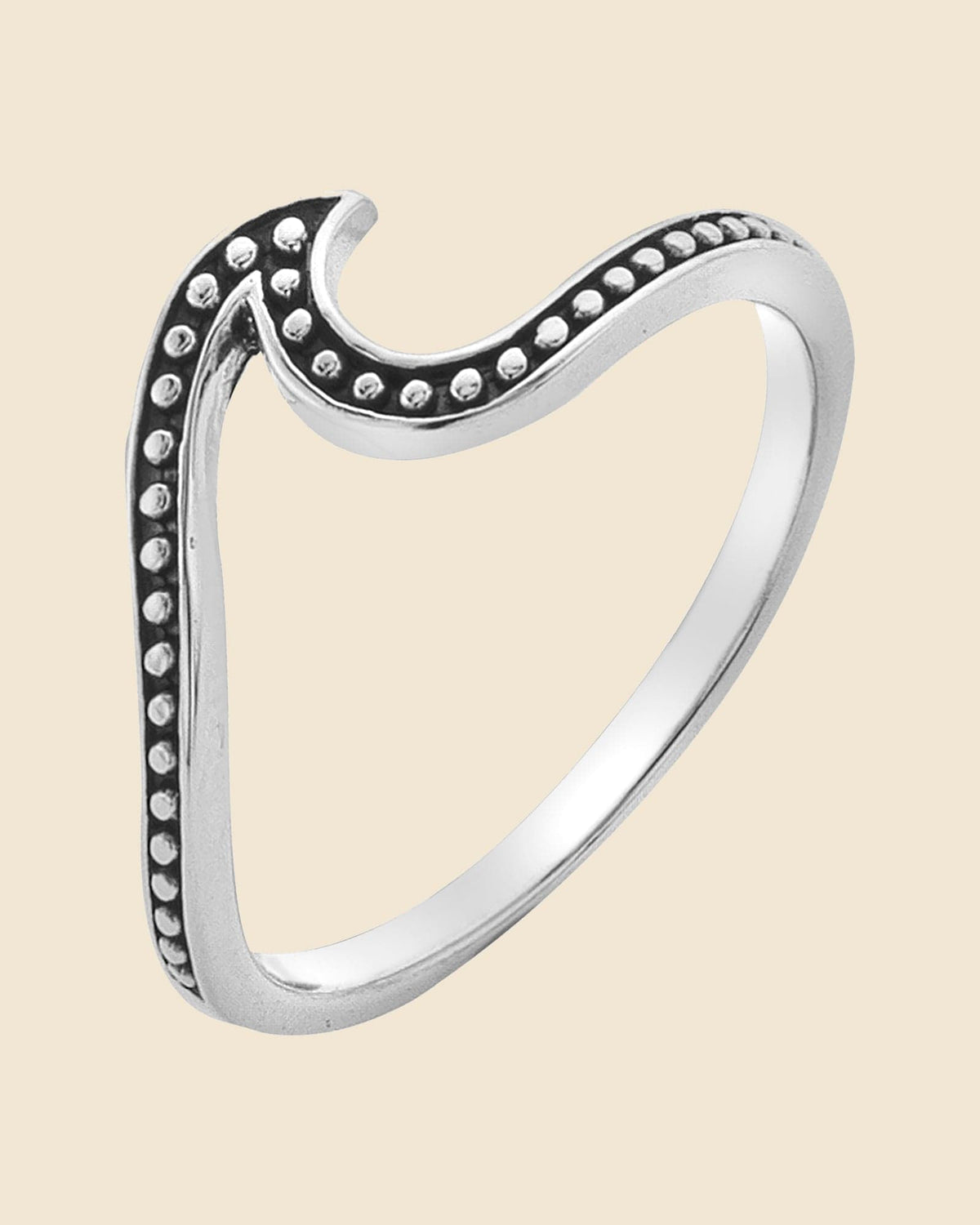 Sterling Silver  Bobble Wave Ring