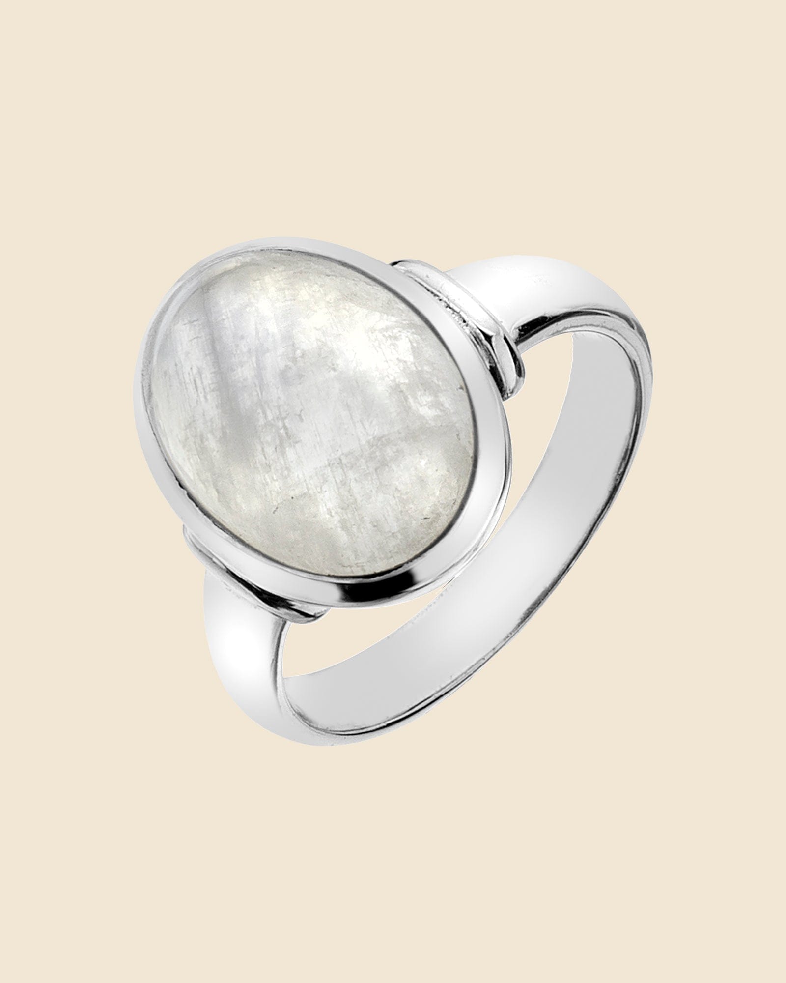 Sterling Silver and Oval Gemstone Ring