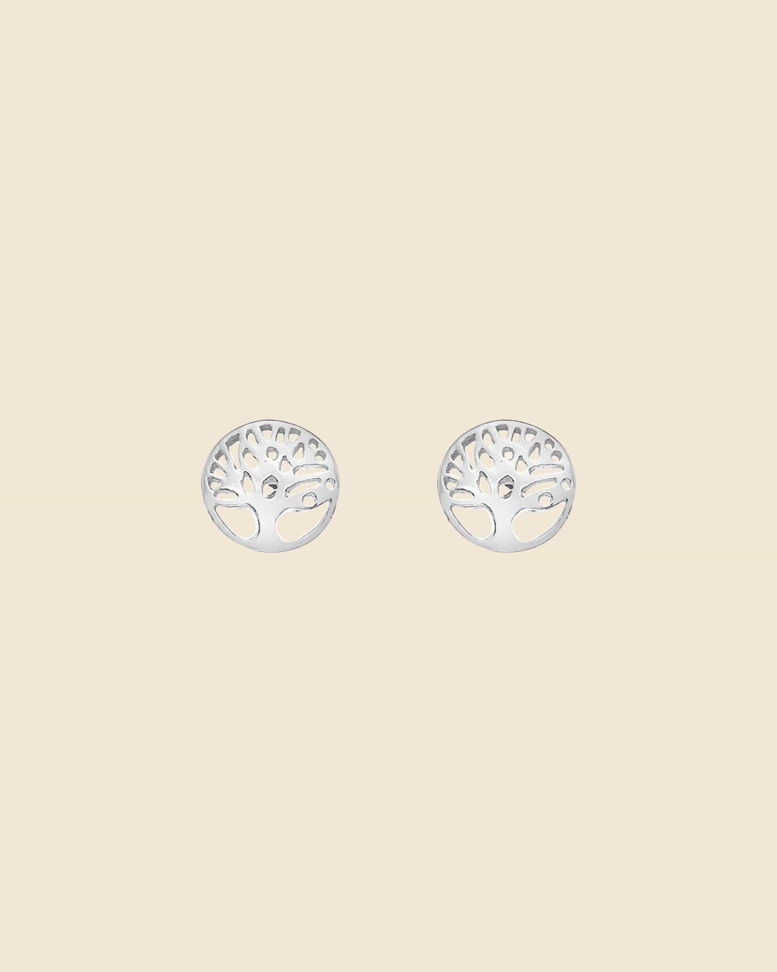 Sterling Silver Tree of Life Studs