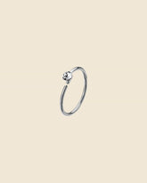 Sterling Silver and Cubic Zirconia Nose Hoop