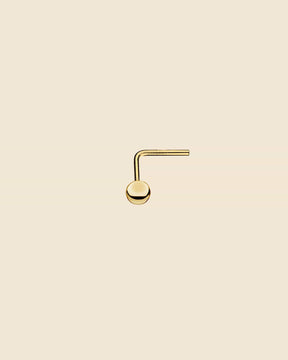 Gold Plated Simple Bead Nose Stud