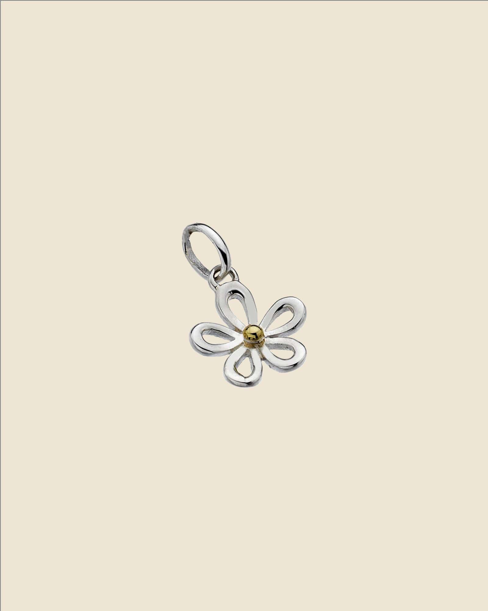 Sterling Silver Small Cut Out Daisy Pendant
