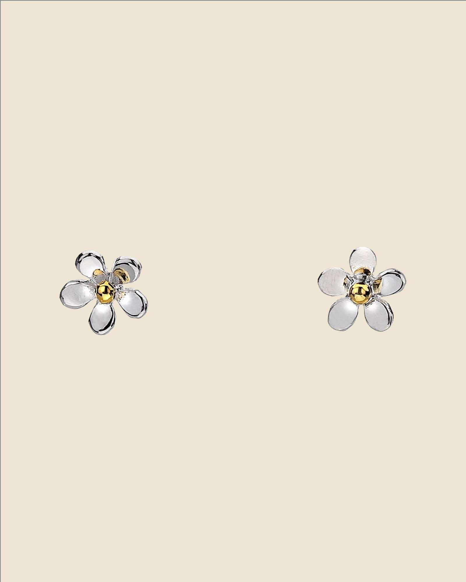 Sterling Silver Tiny Flower Studs