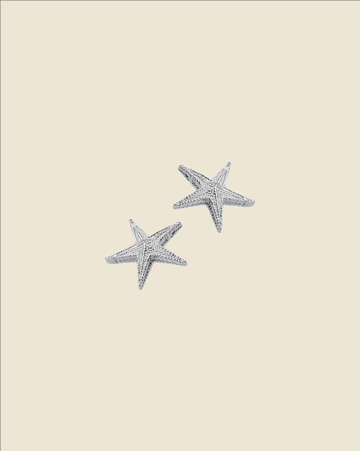 Sterling Silver Pointed Starfish Studs