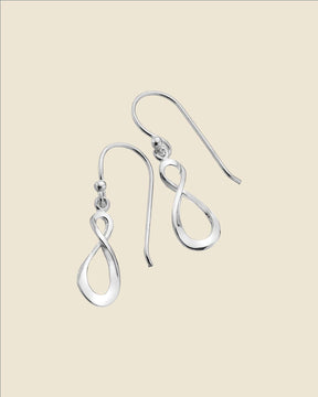 Sterling Silver Infinity Twist Earrings