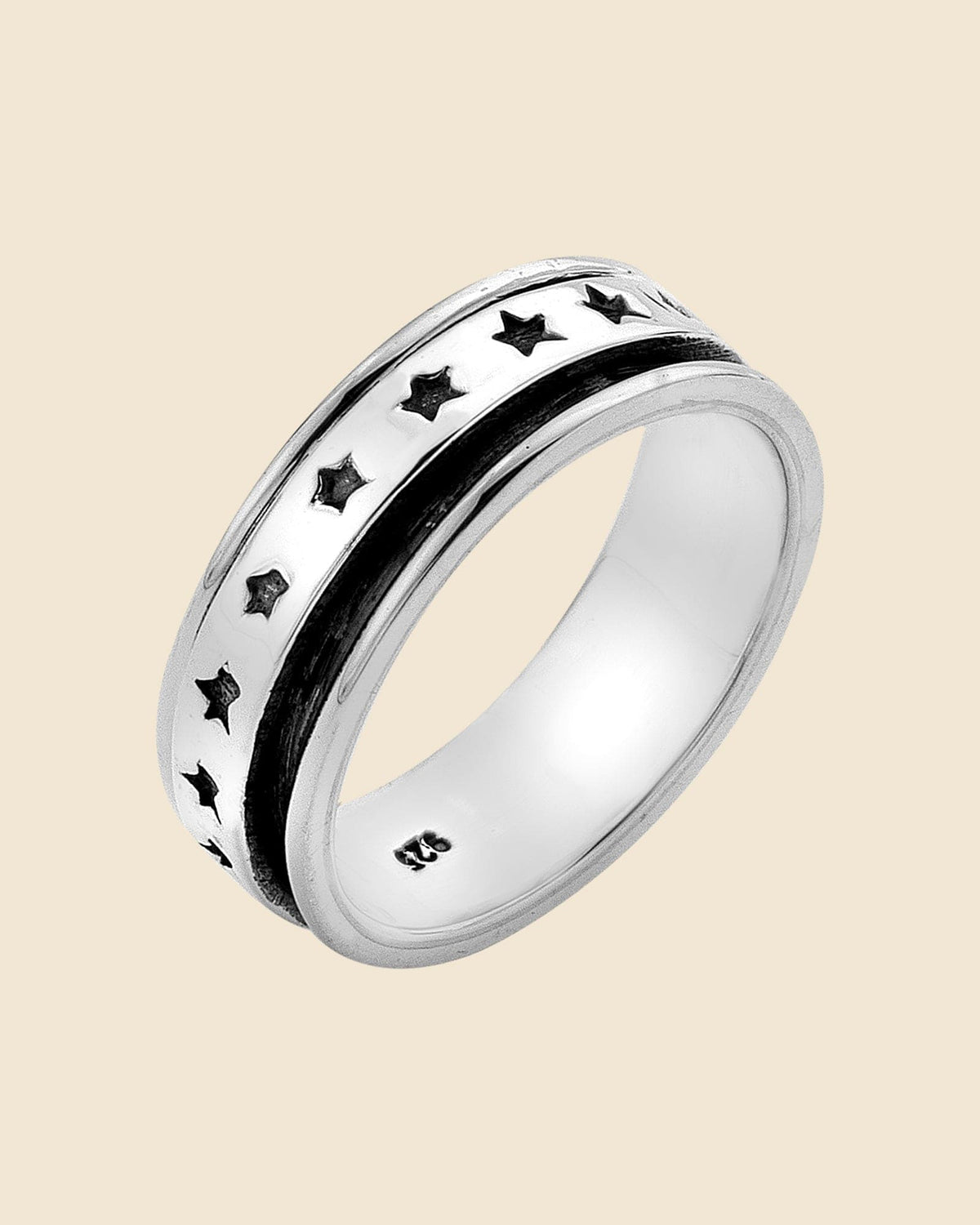 Sterling Silver Star Spinner Ring