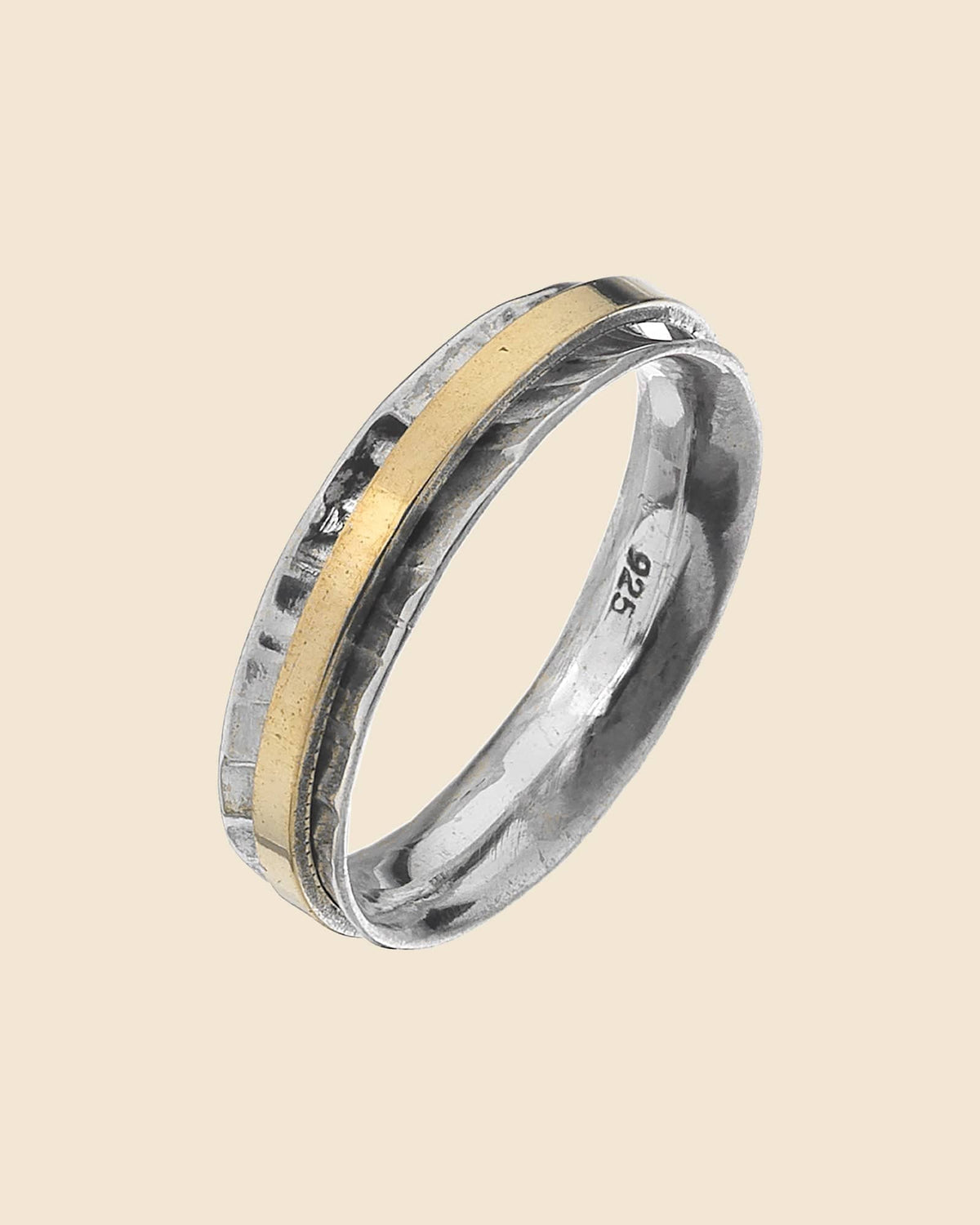 Sterling Silver Slim Concave Spinning Ring