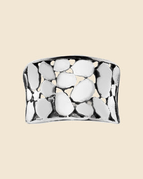 Sterling Silver Pebble Mosaic Ring
