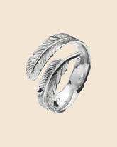 Sterling Silver Feather Wraparound Ring