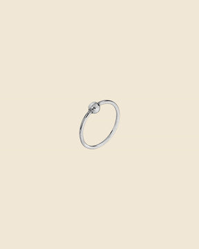 Sterling Silver Simple Nose Hoop with Ball