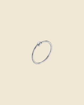 Sterling Silver Simple Nose Hoop with Ball