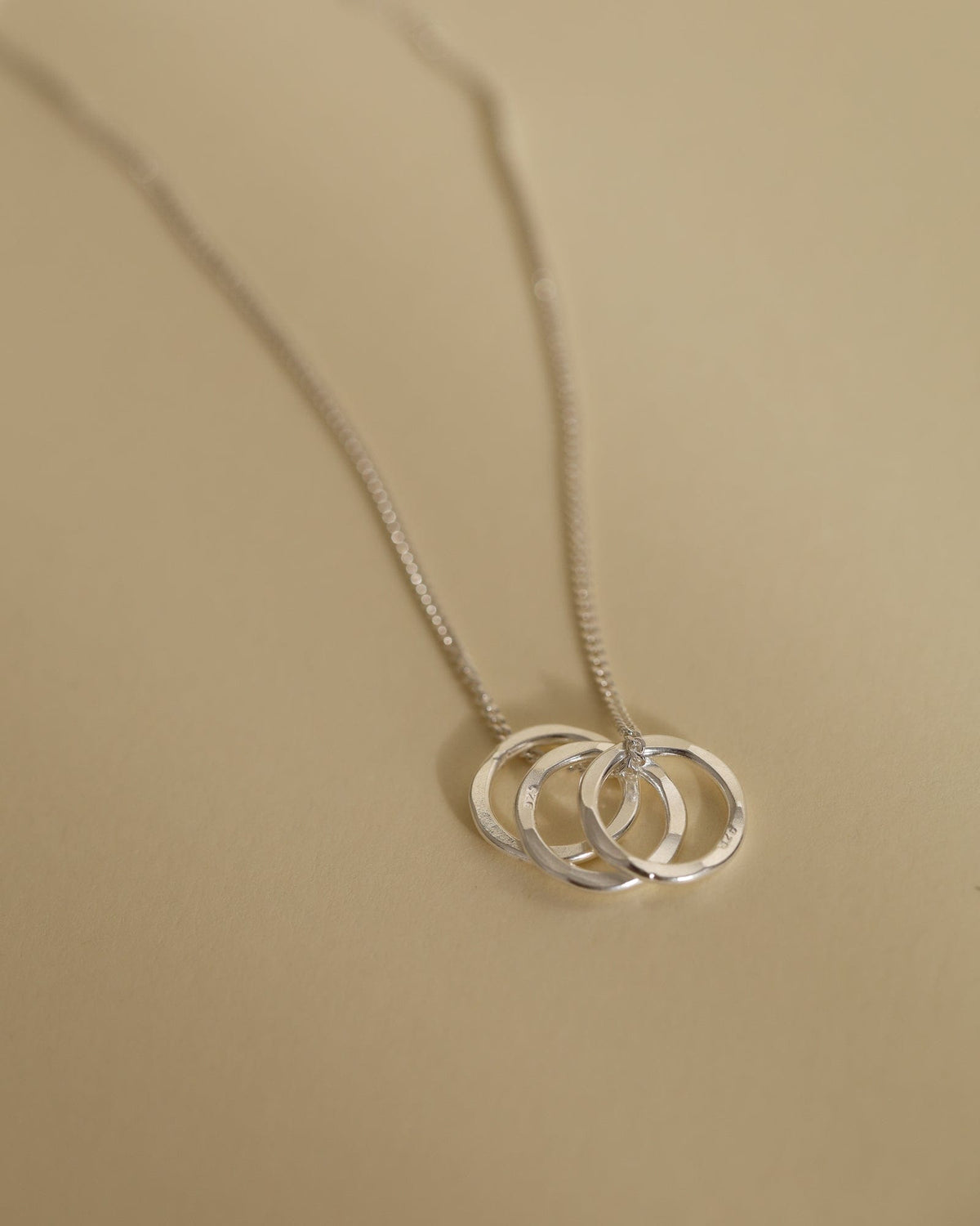 Sterling Silver Three Rings Pendant