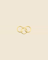 Gold Plated Three Rings Pendant