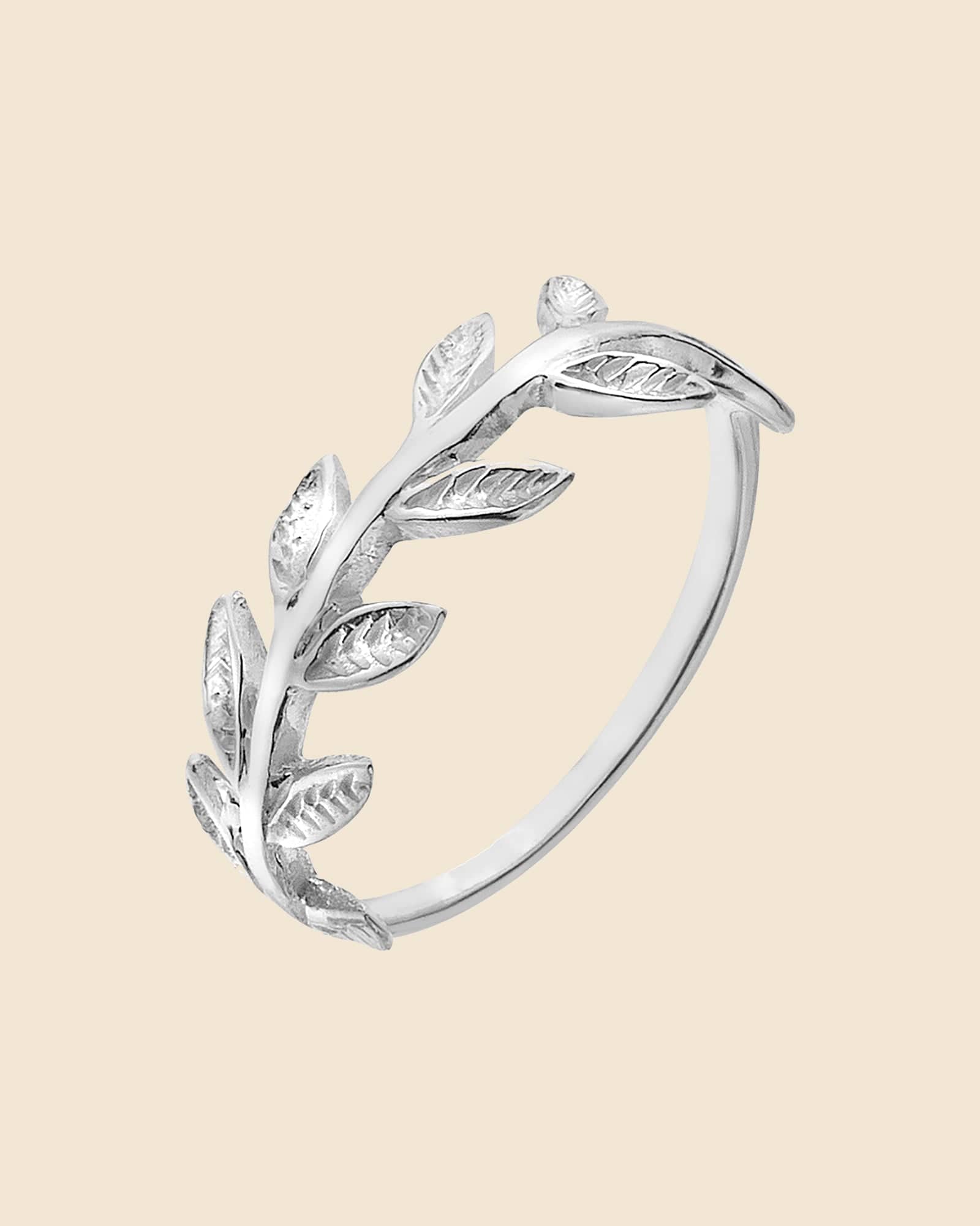 Sterling Silver Leaf Garland Ring