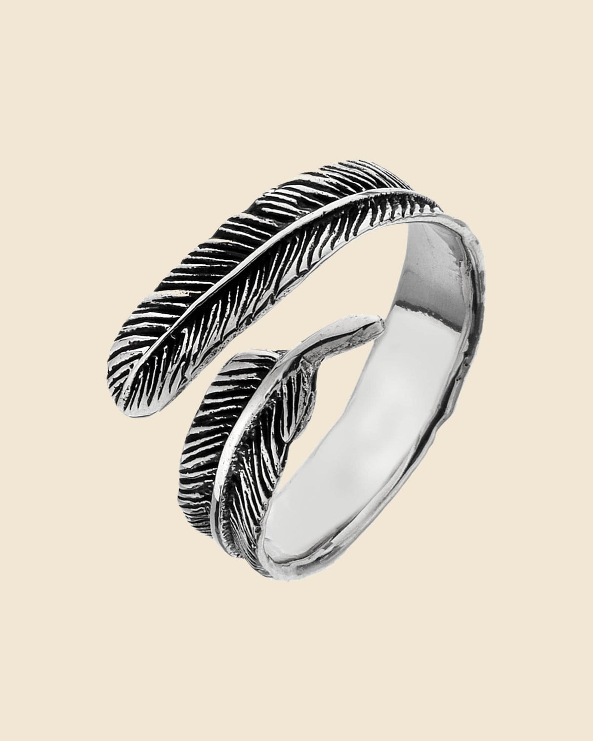 Sterling Silver Wrap Feather Ring