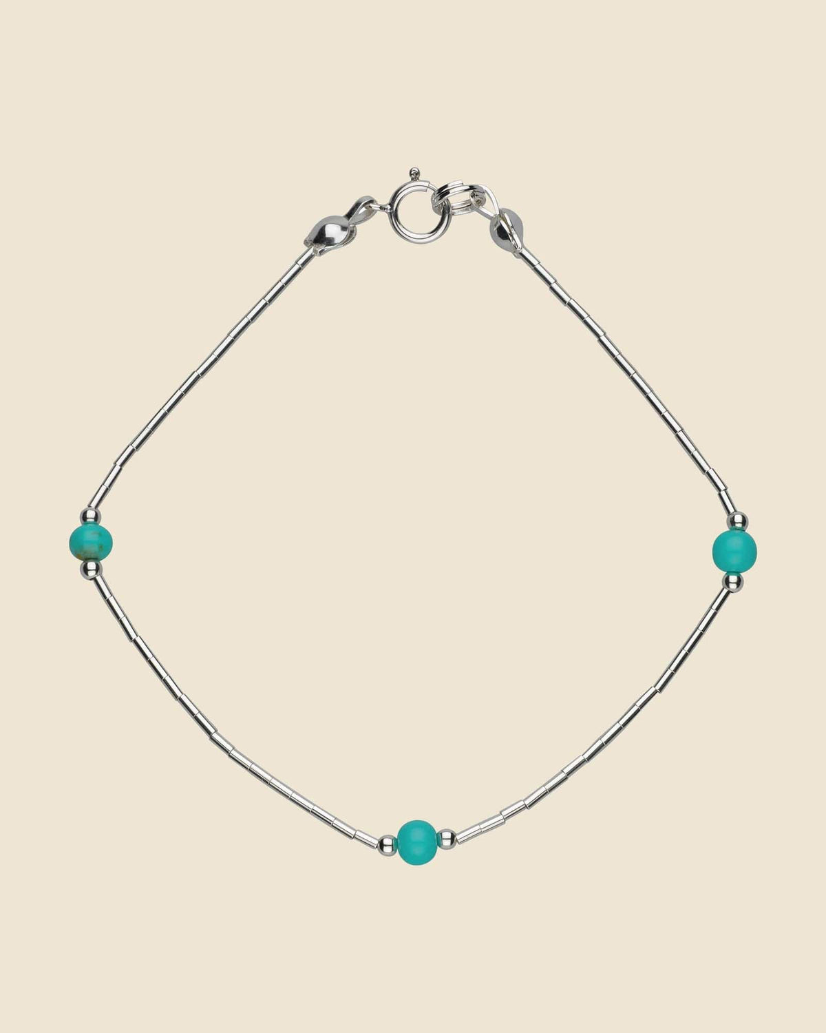 Sterling Silver and Turquoise Ball Bracelet