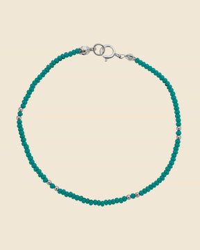 Sterling Silver and Turquoise Mini Bead Bracelet