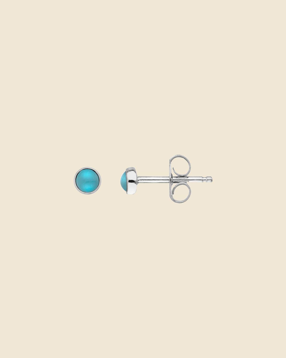 Sterling Silver Tiny Turquoise Studs (3mm)
