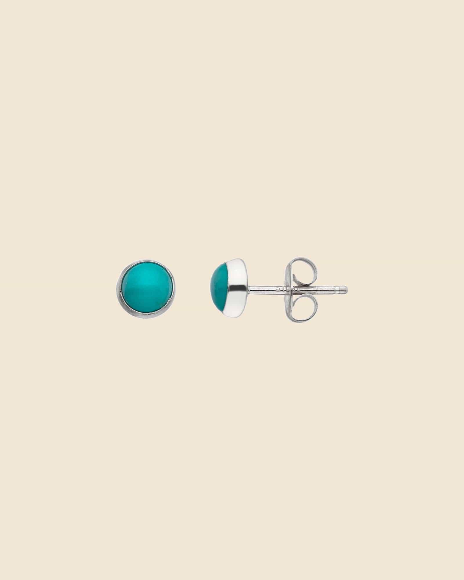 Sterling Silver Tiny Turquoise Studs (4mm)