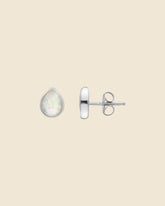 Sterling Silver Opal Navajo Teardrop Studs