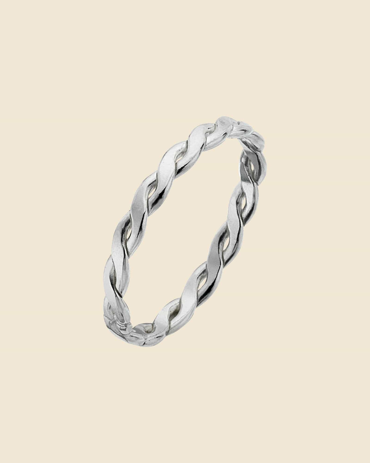 Sterling Silver Woven Strand Stacking Ring