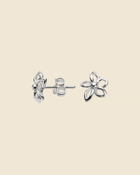 Sterling Silver Open Flower Studs