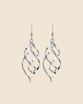 Sterling Silver Twist and Loop Cascade Earrings