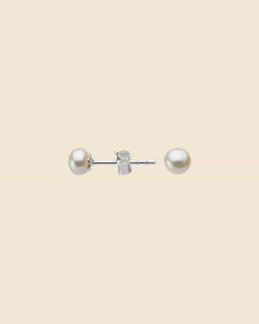 5mm Ivory Freshwater Pearl and Sterling Silver Studs