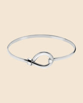 Sterling Silver Bangle With Loop Fastening