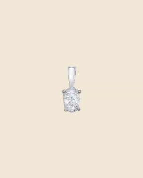 Small Sterling Silver and Cubic Zirconia Pendant