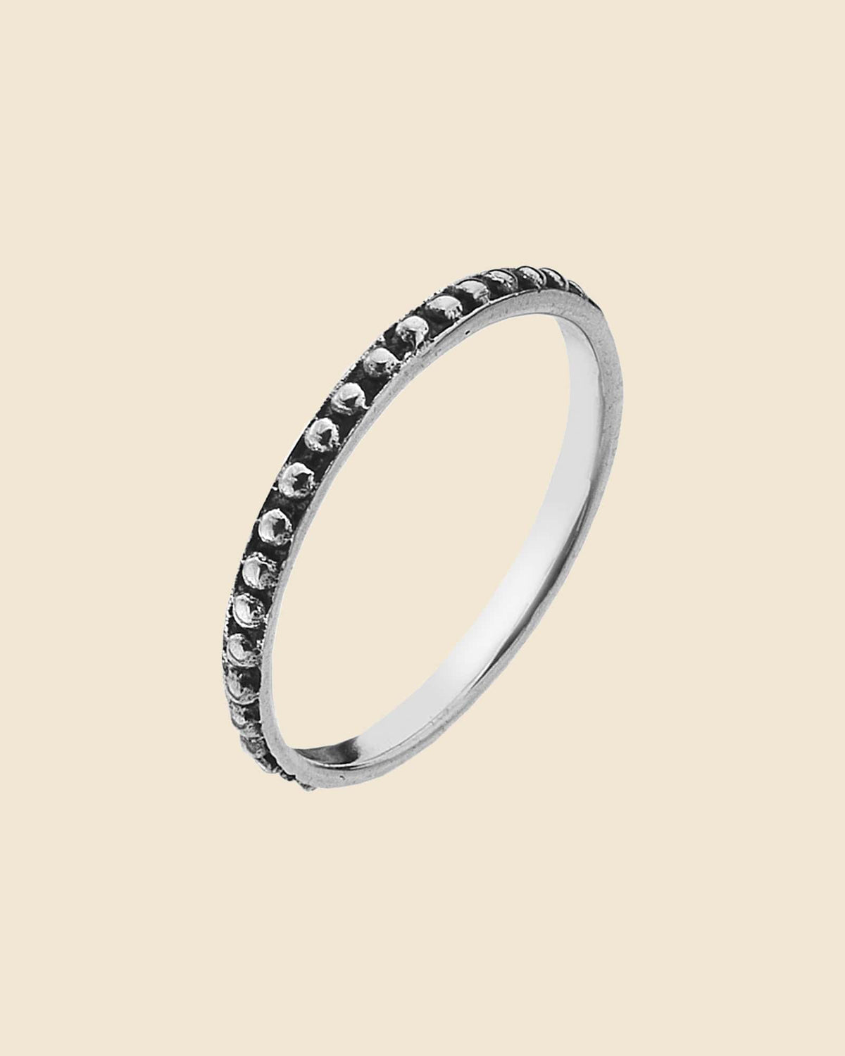 Sterling Silver Narrow Dotty Band
