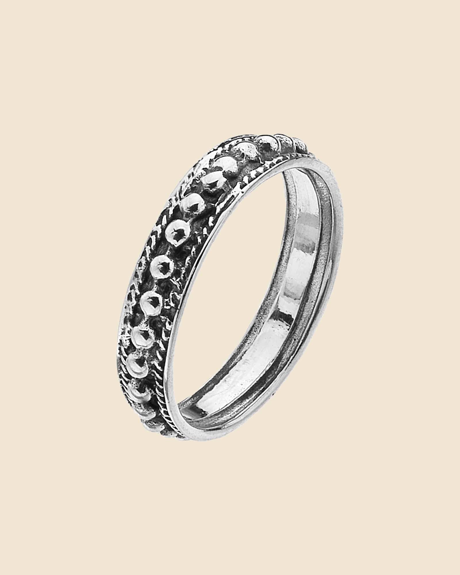 Sterling Silver  Dot Band Ring