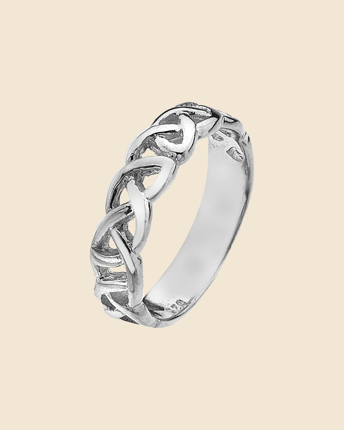Sterling Silver Narrow Celtic Band Ring