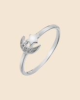Sterling Silver Moon and Star Ring